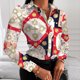 thumbnail image 1 of Pntutb Mujer Verano Moda Delgado Cuello en V Estampado Casual Manga completa tops Blusa Pntutb Pntutb-7536, 1 of 5