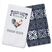Creative Products Farmers Market Poultry 16 x 25 Tea Towel Set of 2