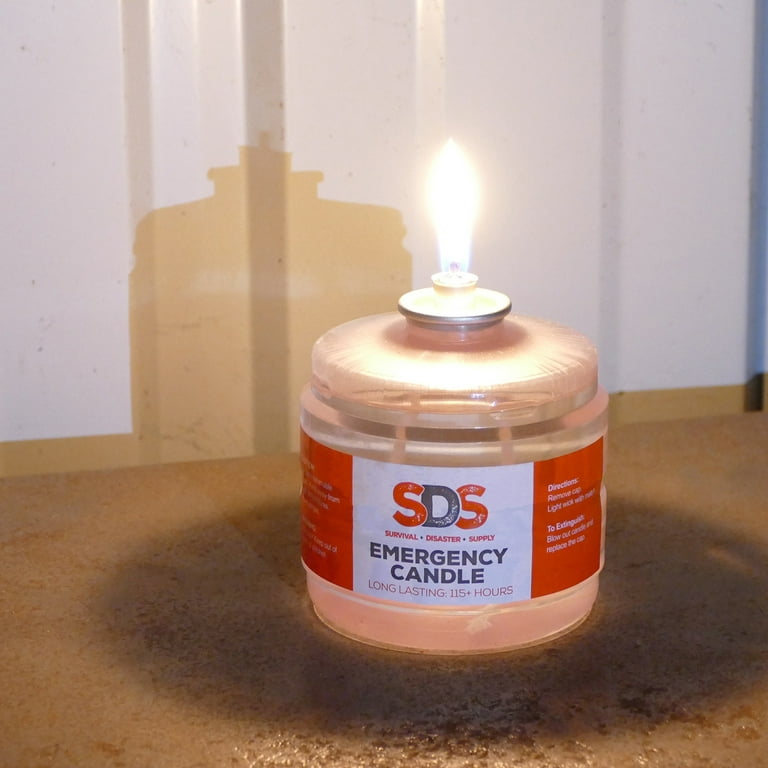 SDS | Survival Candles Long Burning Candles for Emergency Candle 115 Hours 3pk, Size: 3 Pack, White