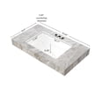 thumbnail image 3 of LHYY 36" Light Gray Sintered Stone Countertop and Undermount Ceramic Basin with Three Standard Pre-drilled Faucet Holes,NO Cabinet,NO Faucet and Sink Cover, 3 of 7