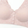 thumbnail image 4 of Hessimy Daisy Bra for Older Women, Comfortable Bras for Seniors Front Closure No Underwire Bras(Pink,XL), 4 of 7