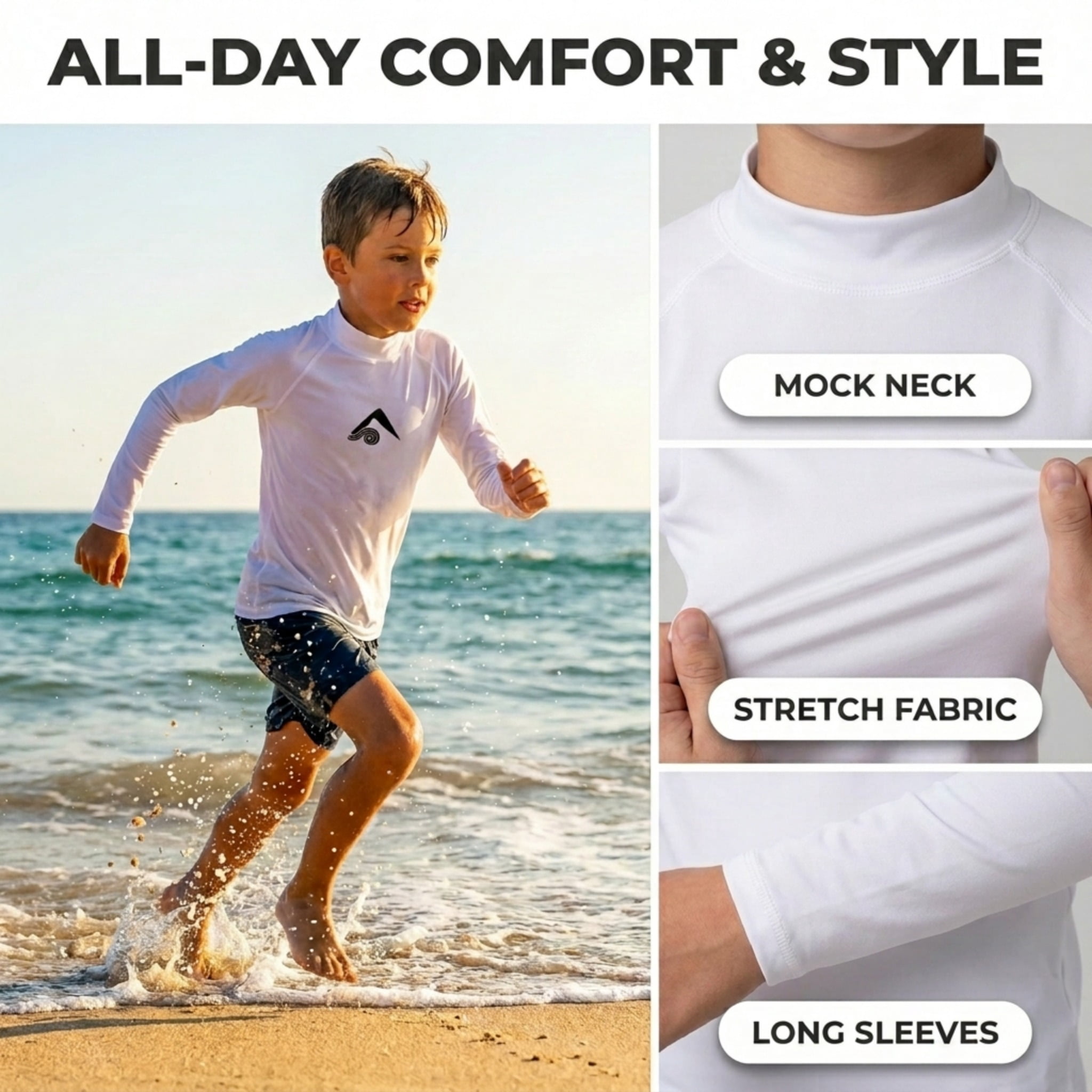 Kanu Surf Boys' Platinum Rashguard