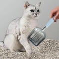 thumbnail image 6 of Litter Scoop, Cat Ltter Scoop, Stainless Steel Metal Litter Scoop, Non-Stick Large Scooper with Non-Slip Long Handle & Curved Design for Litter Box(Light Blue), 6 of 7