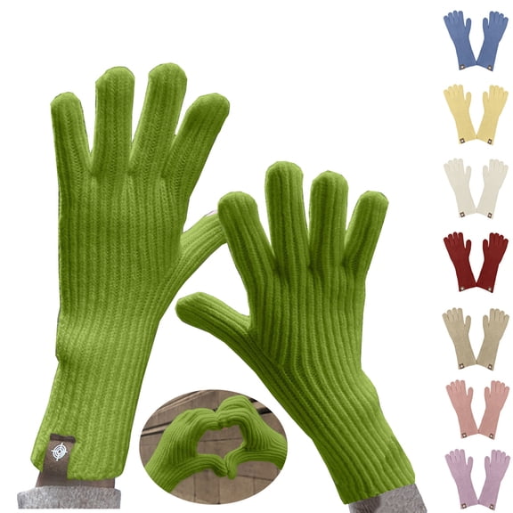 Winter Waterproof Ski Snow Warm Gloves for Women Men Can Play Mobile Phone Knitted Winter Cycling Warm And Fleece Thick Long Version Exposed Two-finger Gloves Christmas Gift