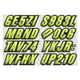 thumbnail image 3 of STIFFIE Techtron Day Glow Yellow/Black 3" Alpha-Numeric Identification Custom Kit Registration Numbers & Letters Marine Stickers Decals for Boats & Personal Watercraft PWC, 3 of 9