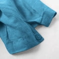 thumbnail image 5 of UAMVSH Plus Size Linen Shirts for Women V Neck Short Sleeve Tops Vintage Embroidered Casual Loose Fit T-Shirt for Beach Travel, 5 of 5
