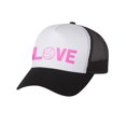 thumbnail image 2 of Love Volleyball - Perfect Gift for Volleyball Fans / Player Trucker Hat Mesh Cap One Size black/white, 2 of 4