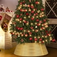 thumbnail image 5 of 28 Inch Christmas Tree Collar, Metal Holiday Skirt Decor Accessory, Christmas Tree Cover for Christmas Tree Decorations - Gold, 5 of 7