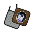 thumbnail image 2 of Carolines Treasures SS8383PTHD Starry Night Papillon Pair of Pot Holders, 7.5HX7.5W, multicolor, 2 of 2