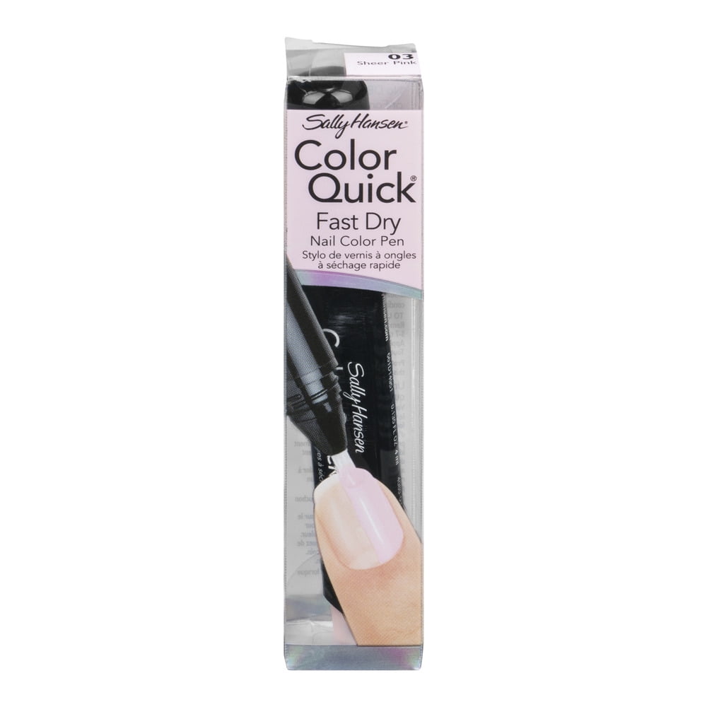 Sally Hansen Color Quick Fast Dry Nail Color Pen 03 Sheer Pink, 0.135