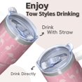 thumbnail image 4 of Flamingo Stainless Steel Tumbler with Handle 20OZ Insulated Coffee Mug Travel Cup BPA Free Leak Proof Double Wall Vacuum Design Perfect Gifts for Women Girls on Birthday Christmas Summer, 4 of 6