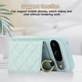 thumbnail image 4 of Decase for Google Pixel 9 / 9 Pro Case, Luxury Soft Rhomboid PU Leather Wallet, Shockproof Protective Phone Cover for Google Pixel 9 / 9 Pro with Crossbody Landyard,Blue, 4 of 9