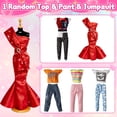 thumbnail image 6 of Chuvikid 79 Pcs Doll Clothes and Accessories Including Hat,Princess Dress,Fashionable Dress,Top,Pants,High Heels and Various Other Accessories for 11.5 inch Doll,Doll Closet Toys for Girl Gift Ages 3, 6 of 8