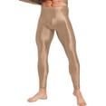 thumbnail image 3 of Runhomal Men's Compression Long Pants Gym Workout Tights Trousers Seamless Quick Dry Base Layer Leggings Coffee L, 3 of 6
