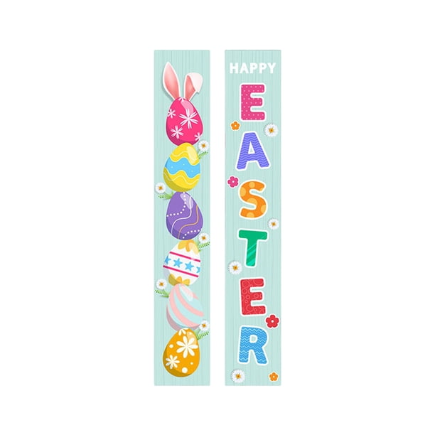 Matsuzay Celebra la Pascua con estilo con coloridas banderas de cortina para puerta de colores surtidos. Alta solidez del color. Kits de decoración para fiestas FHJDL-09
