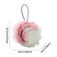 thumbnail image 3 of Bathroom Essentials: Soft Mesh Luffa Net Sponge Bath Sponges Shower Puffs Body Puff Shower Loofahs Body Scrubber Shower Scrunchies for Body Wash Men Women Pink 1PC, 3 of 7