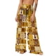 thumbnail image 2 of Pantalones de playa de gasa ligeros para mujer con protección solar, pantalones anchos de estilo bohemio estampados, blusa para mujer, 2 of 7