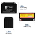 thumbnail image 2 of YTX9-BS 12V 8AH Replaces SLA For Power Sports Battery - 3 Pack, 2 of 6