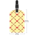 thumbnail image 6 of Square 2Pack PU Leather Heart Arrow Cruise Luggage Tag with Privacy Cover and Name ID Tag for Travel Handbags Backpacks Luggage Tags, 6 of 6