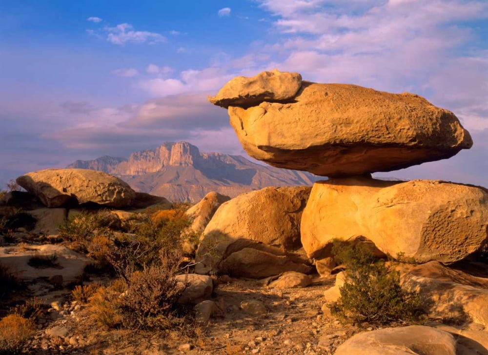 Balanced rocks Guadalupe Mountain National Park Texas Poster Print by