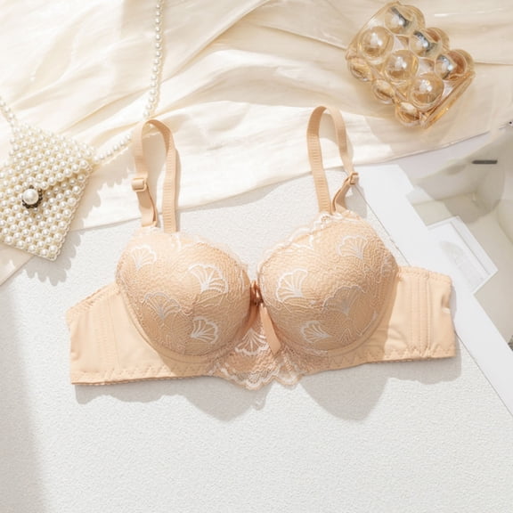 EaskTriop Underwire Full Coverage Lace Bras for Women, Plus Size Supportive Bra Large Bust, Smoothing Everyday Minimizer Bra with Lift