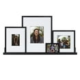 thumbnail image 1 of Kate and Laurel Gallery Transitional Frame and Shelf Set, Set of 5, Black, Sophisticated Picture Frame Collage With Multiple Sizes Included, 1 of 8