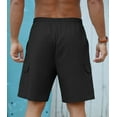 thumbnail image 4 of Iceglad Mens Cargo Shorts Cotton Linen Shorts Elastic Waist Relaxed Casual Summer Beach Shorts with Multi Pockets Black S, 4 of 10