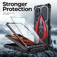 thumbnail image 3 of for Samsung Galaxy S24 Ultra case 2024 Metal Hard  Phone Case Cover Case para Screw(with Soft Screen Protector) Heavy Duty Rugged Military Grade Black Red, 3 of 6