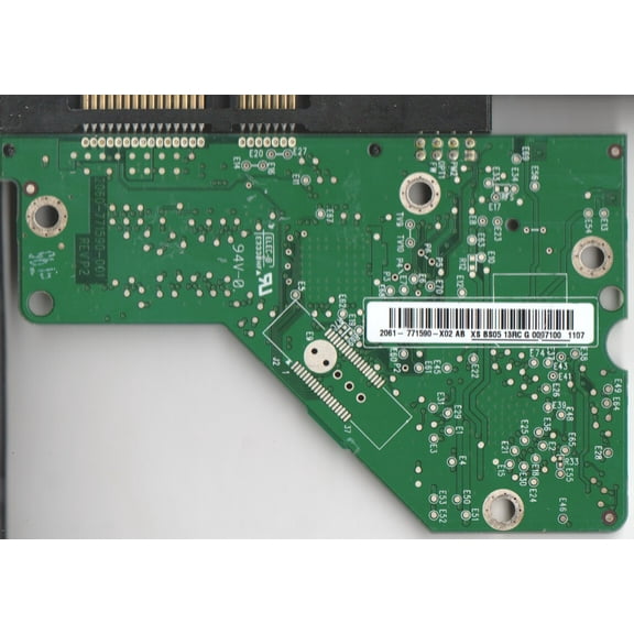 WD1600AAJS-60Z0A0, 2061-771590-X02 AB, REV P2, WD SATA 3.5 PCB
