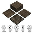 thumbnail image 5 of ZOPan 27PCS Acacia Wood Interlocking Flooring Tiles Waterproof Flooring for Outdoor & Indoor Patio,Balcony,Garden,Poolside,12 × 12 in,Black, 5 of 10
