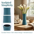 thumbnail image 2 of Unique Bargains Modern Geometric Minimalist Decorative Centerpiece Flower Vase Blue 3.5"x3.5"x8.3", 2 of 5
