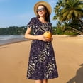 thumbnail image 4 of Disketp Dice para Vestido de Manga Corta para Mujeres, Vestidos de Verano para Mujeres, Casual y Holgado para la Playa, 4 of 6