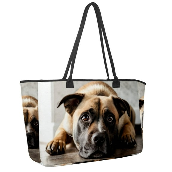 Big Shoulder Handbags for Women,Cute Pet Dog Large Casual Tote Bags for Work Travel Commuter Shopping Trendy Handbag
