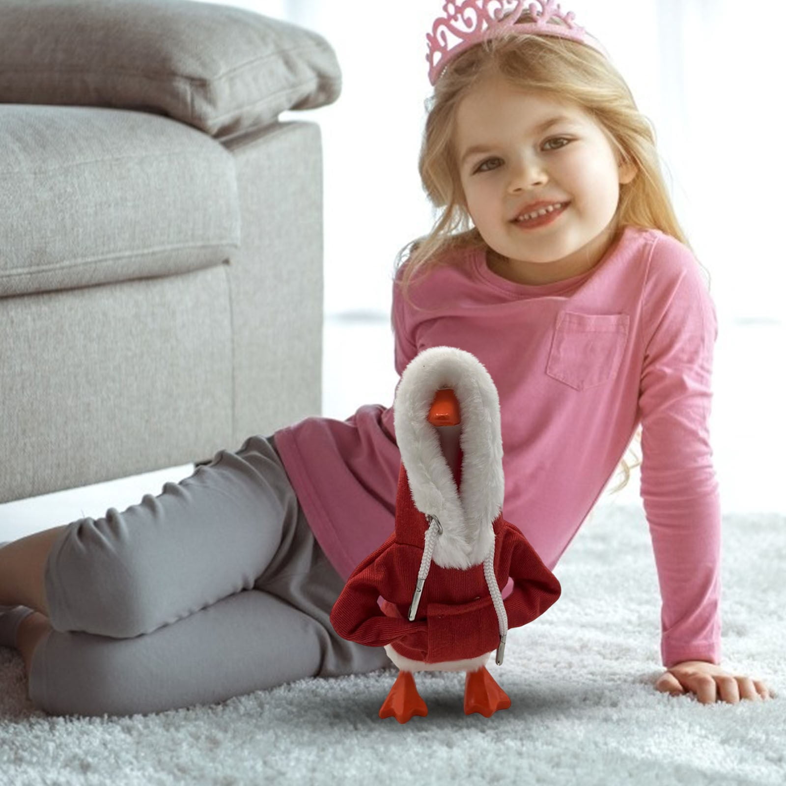 geerera 7 Inch Desk Goose Outfits, Desktop Goose Clothing, Mini Porch Goose Hoodies Accessory, for Office Decor, Seasonal Displays, Whimsical Arrangements