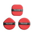 thumbnail image 1 of Graflsoa 3-Piece Velvet Sponge Puff Set for BB Cream, Powder, and Makeup Application - Red, Washable & Versatile Beauty Tool, 1 of 7
