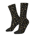 thumbnail image 1 of Fotbe Gold Dog Paw Calcetas Largas con Estampado para Hombre y Mujer – Calcetas de Compresión Transpirables y Elásticas, Viajar y Uso Diario Talla 5-11, 1 of 6