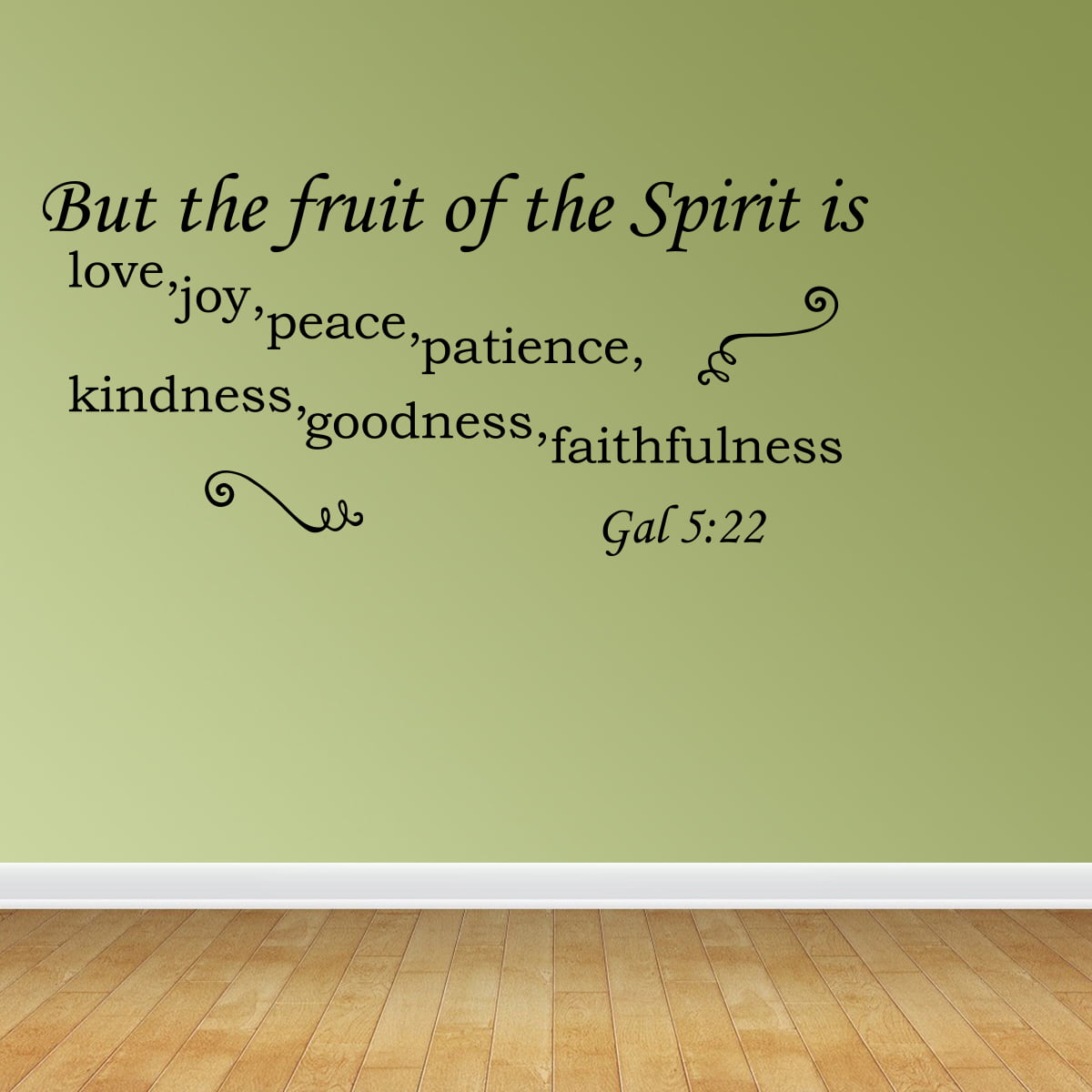 Wall Decal Quote The Fruit Of The Spirit Is Love Joy Peace Scripture Sign R126-L - Walmart.com ...