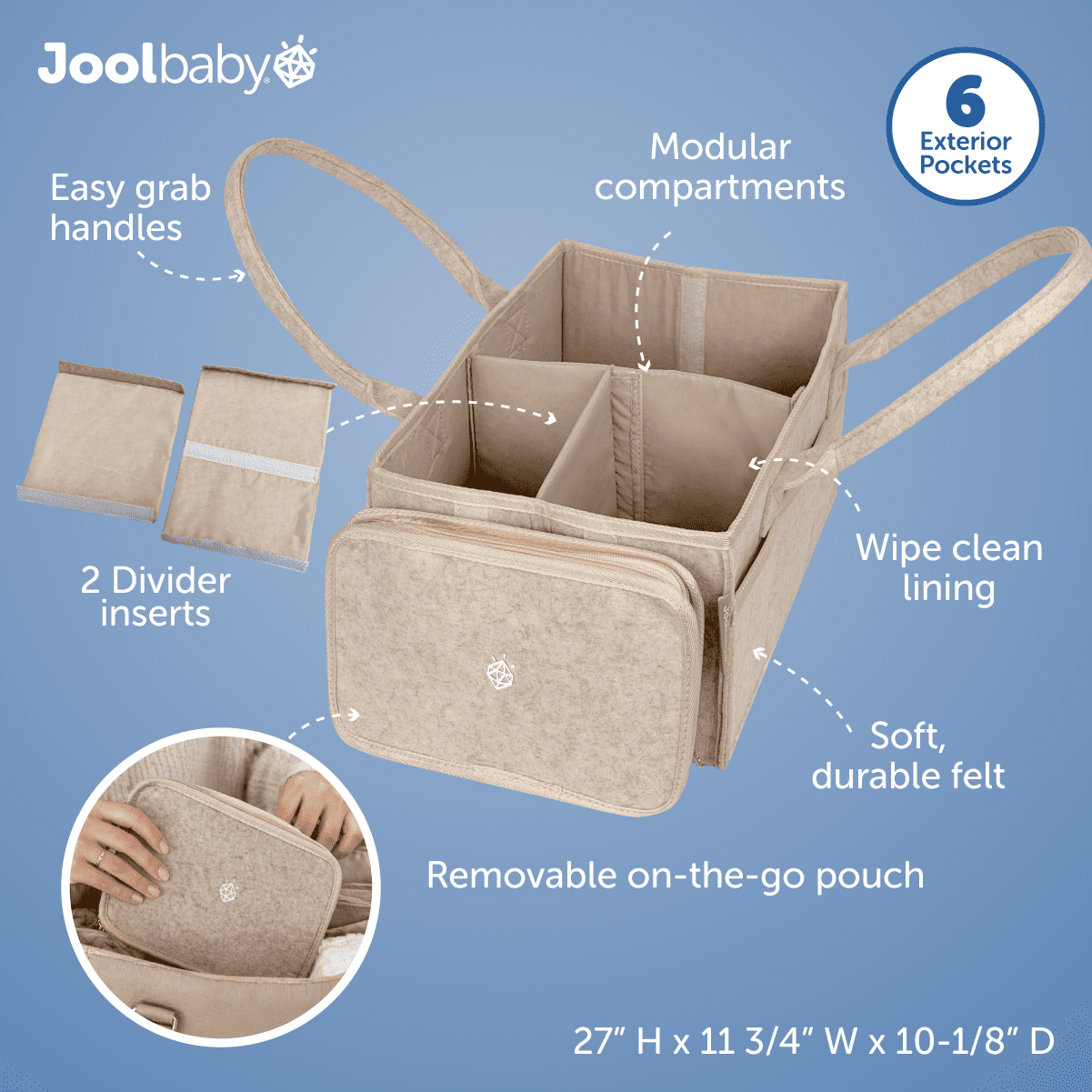 Jool Baby Tag-Along Diaper Caddy Organizer
