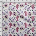 thumbnail image 4 of oneOone Cotton Jersey White Fabric Skull Craft Projects Decor Fabric Printed By The Yard 58 Inch Wide-aA, 4 of 5