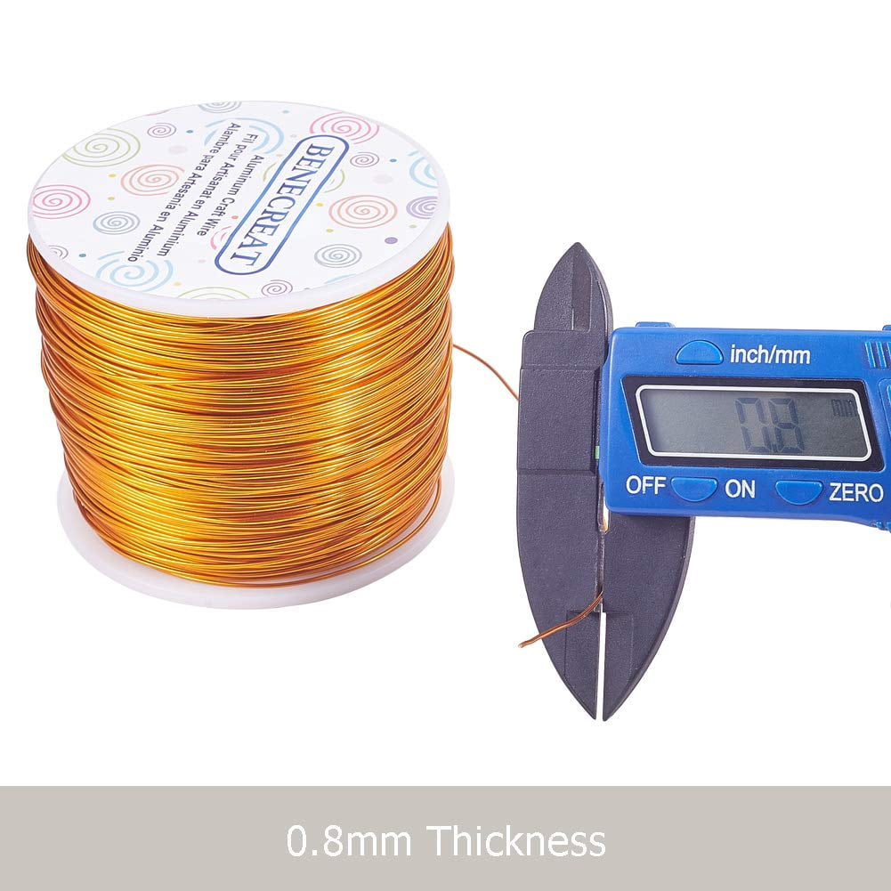 20 Gauge 770FT Aluminum Wire Anodized Jewelry Craft Making Beading Floral Colored Aluminum Craft Wire - Gold DIYDIY