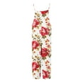 thumbnail image 5 of Tnhcen Women's Floral Jumpsuit - High Waisted Wide Leg Sleeveless Romper with Pockets Stretchy Casual Boho Summer Outfit for All Sizes S-3XL, 5 of 5