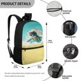 thumbnail image 5 of Uourmeti Turtle Pattern Non Fade Daypack for Travel School, Adjustable Shoulder Straps Durable Fabric Backpack Universal Matching School Backpack, 5 of 6