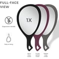 thumbnail image 6 of Zadro Oval Medium Hand Mirror Hand Held Mirror for Hair Cutting Self Ergonomic Hand Mirrors with Handle Glass Mirrors, 6 of 9