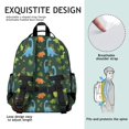 thumbnail image 5 of Dinosaur and Plant Green Pattern Cute School Backpack Bag for School with Padded Back and Adjustable Shoulder Straps 15.25"x11.5"x5.25", 5 of 5