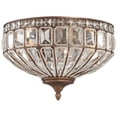 thumbnail image 5 of Vienna Full Spectrum Ibeza Vintage Ceiling Light Flush Mount Fixture 15 1/2" Wide Mocha Brown 3-Light Square Cut Crystal for Bedroom Kitchen Hallway, 5 of 7