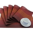 thumbnail image 3 of Placemats Set of 8 Washable Durable Placemat Vinyl Heat Resistant Non-Slip Table Mats Indoor Outdoor (Scarlet Red), 3 of 6