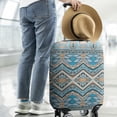 thumbnail image 2 of Blue and Orange Floral Boho Pattern Luggage Cover Fashion Suitcase Cover Baggage Covers Fit 25-28 Inch Luggage (Go Travel), 2 of 5