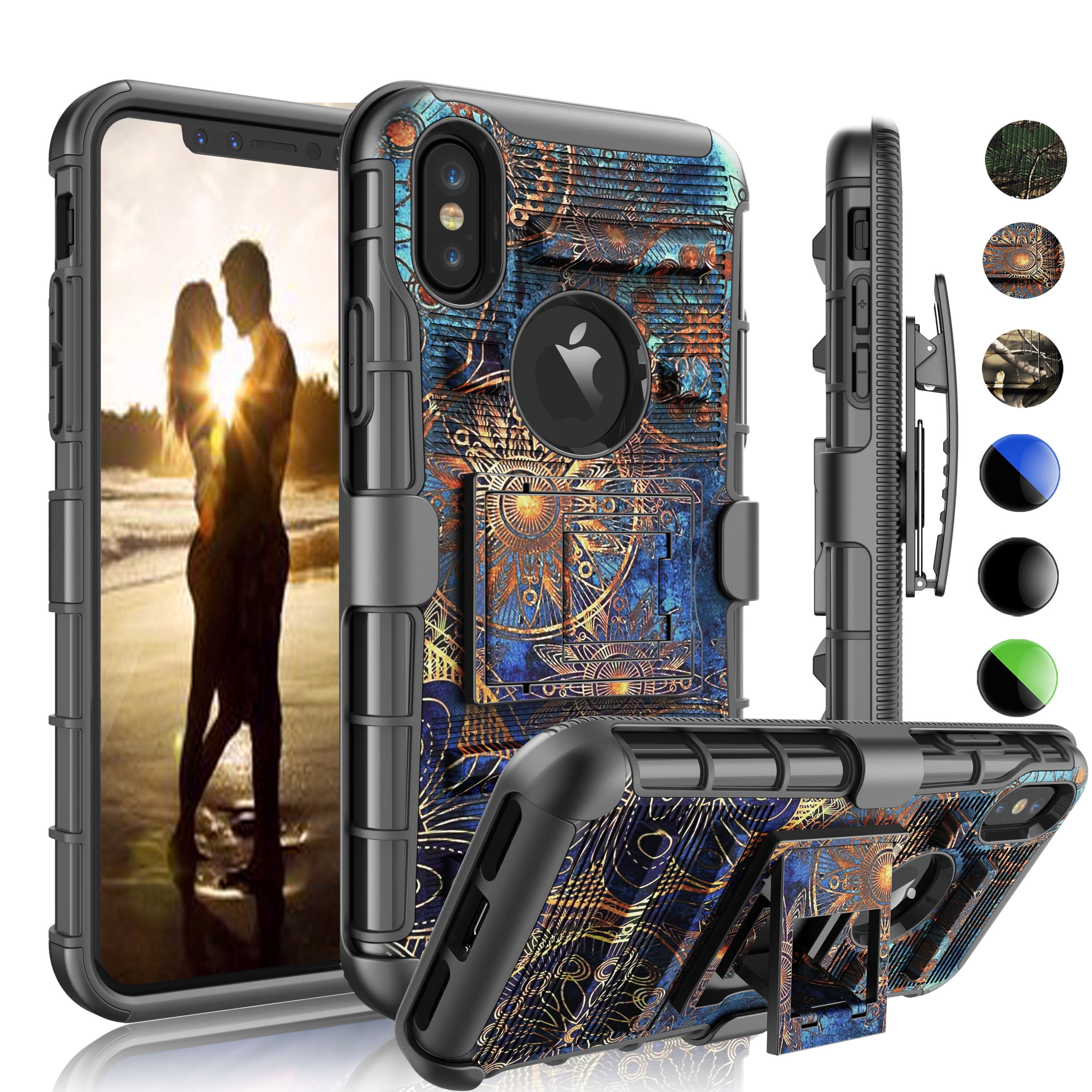 Iphone X Case Iphone X Holster Belt Iphone X Hard Cver Njjex Shock Absorbing Swivel Locking Belt Kickstand Carrying Tank Armor Camouflage Cases Cover For Apple A1901 A1865 Gear Wheel Walmart Com