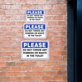 thumbnail image 2 of Classic Framed Plus Please Do Not Throw Any Rubbish Or Waste In The Toilet Door or Wall Sign | Public Bathroom Warning Signage -Small, 2 of 9
