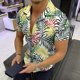 thumbnail image 4 of Camisas casuales de manga corta de moda de verano para hombres Pompotops  oipoqjl48735, 4 of 7
